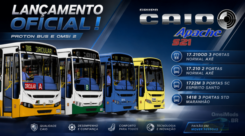 LANÇAMENTO!!! CAIO Apache S21 Pack | OMSI 2 e Proton Bus Thumb11